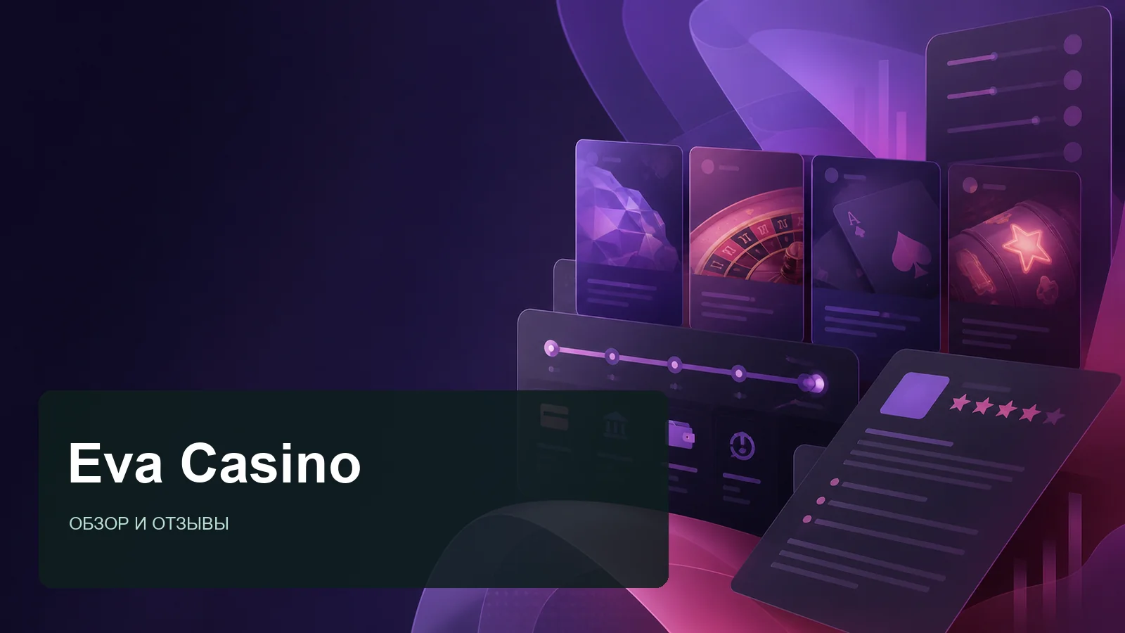 Eva Casino: редакционная обложка страницы с отзывами