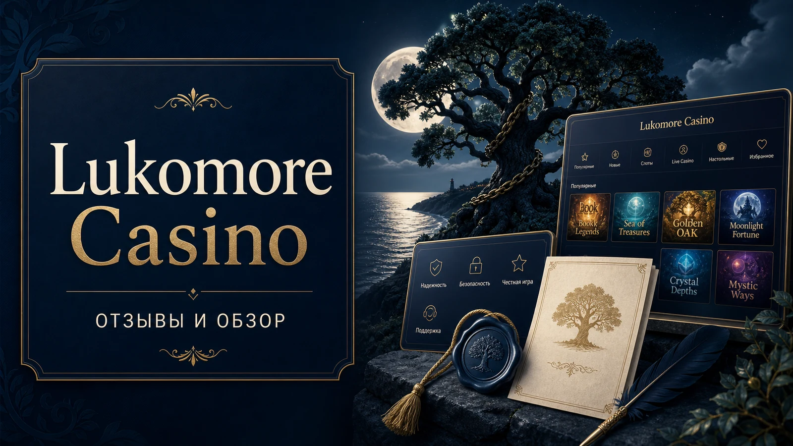Lukomore Casino: редакционная обложка страницы с отзывами