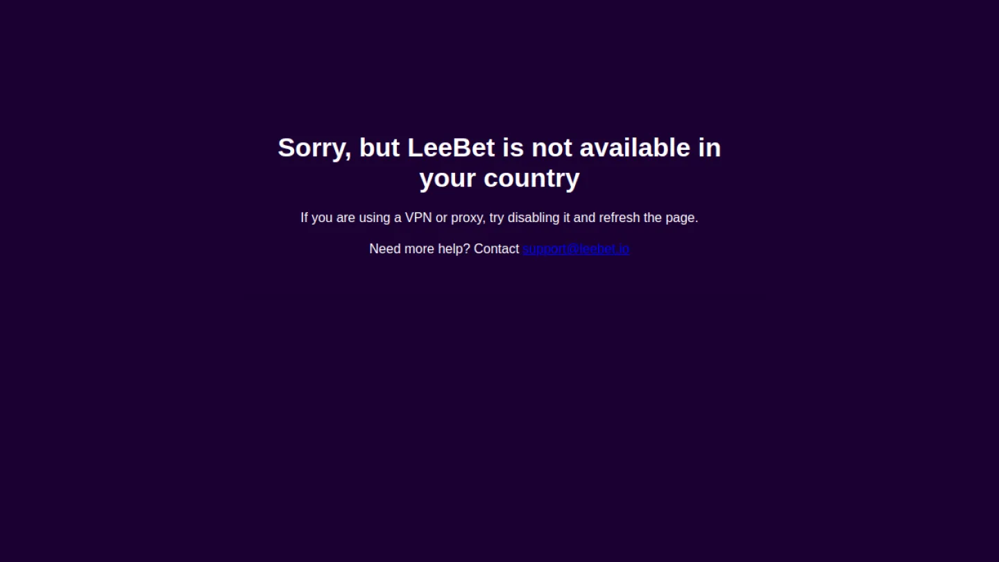 Leebet Casino: нижняя часть страницы