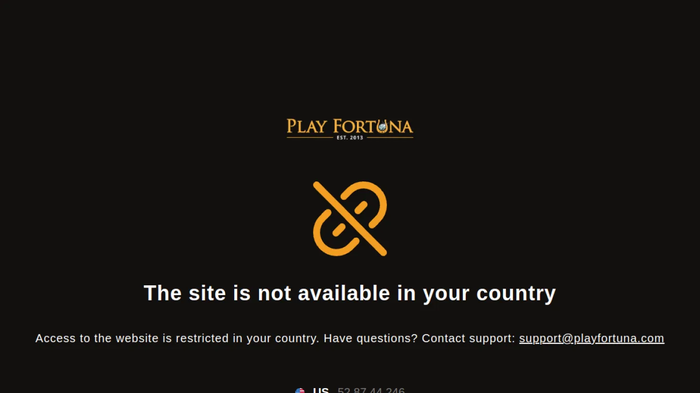 PlayFortuna: верхняя часть интерфейса
