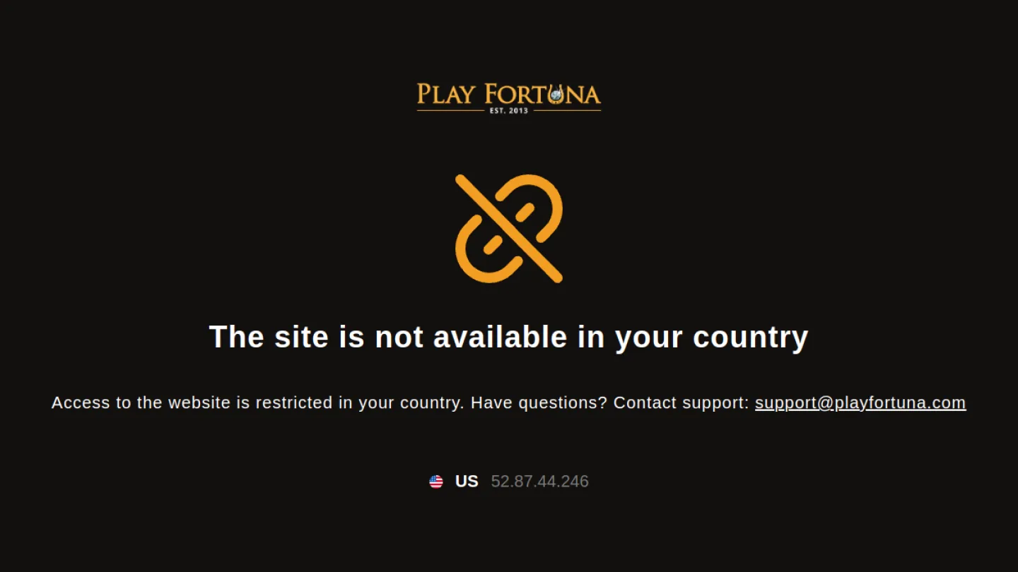 PlayFortuna: разделы сайта